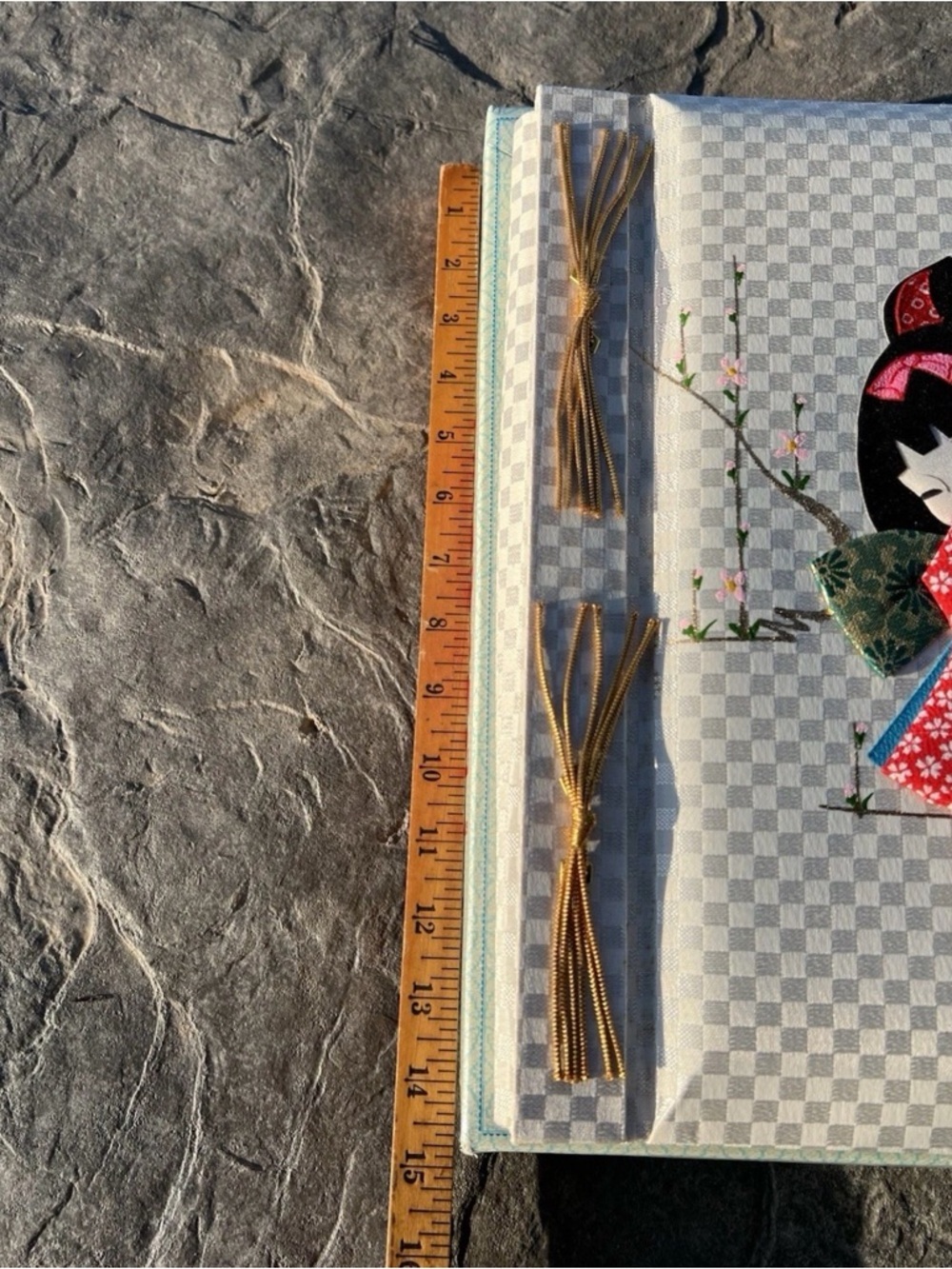 Vintage MCM Oriental Photo Album Baby Book Child Fabric Cover Chinese New - Picture 13 of 16
